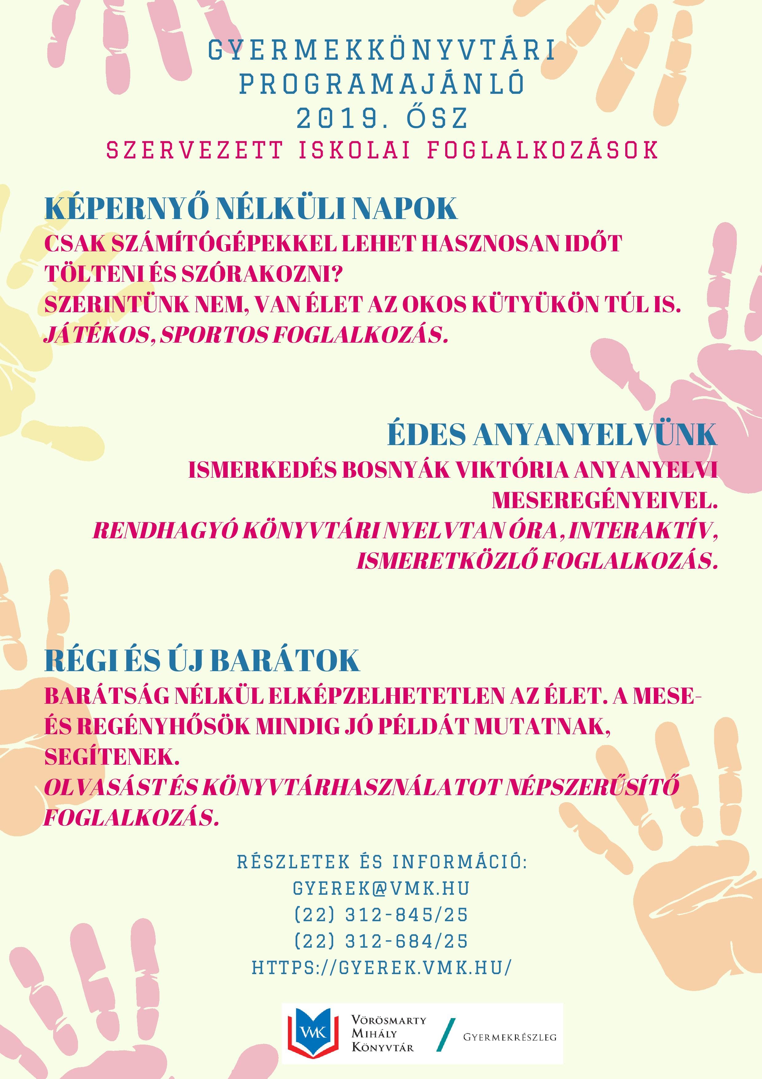 Gyermekkönyvtári programajánló a 2019/2020-as tanév első félévéhez